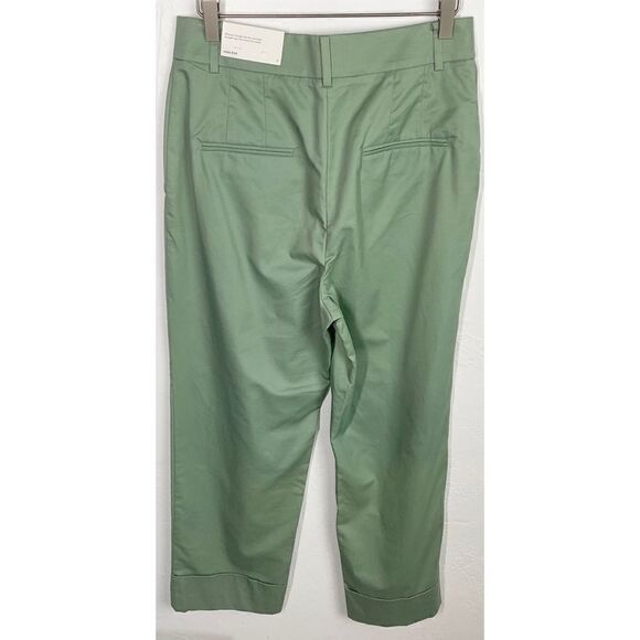 Ann Taylor Light Green Straight Leg Cuffed Pants 4 New - Picture 4 of 6